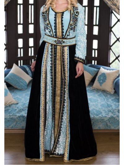 Aqua Blue Moroccan Wedding Abaya