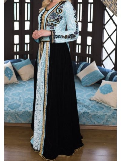 Aqua Blue Moroccan Wedding Abaya