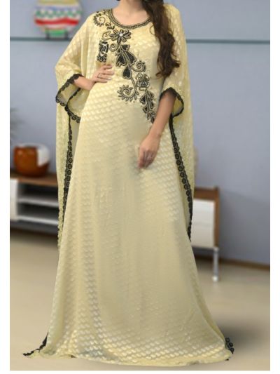 Beige Party Wear Dubai Style Kaftan