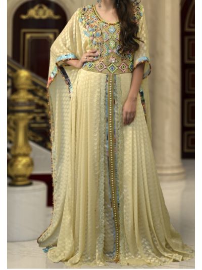 Beige Moroccan Arabic Style Abaya