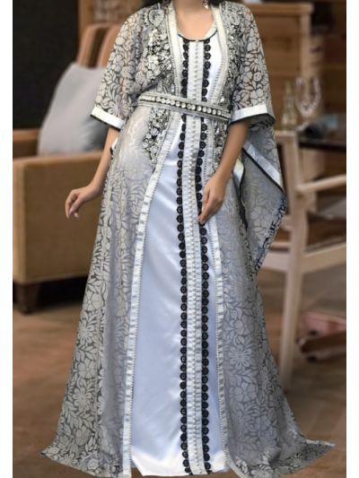 Classic White Dubai Moroccan Style Dress