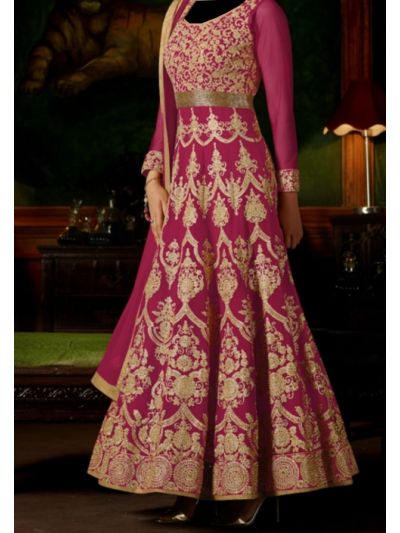 Pink Embroidered Anarkali Salwar Kameez