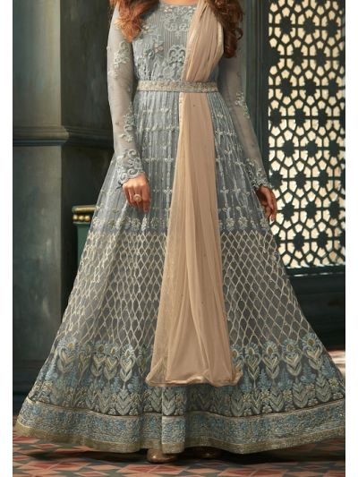 Multi Color Designer Embroidered Anarkali Salwar Kameez