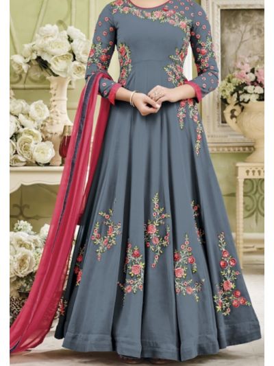 Multi Color Embroidered Anarkali Salwar Kameez