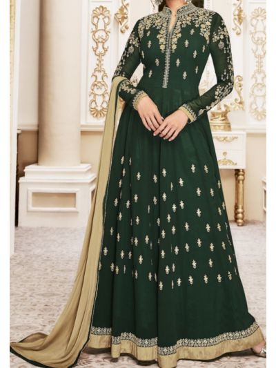 Green Embroidered Floor Length Anarkali Salwar Kameez