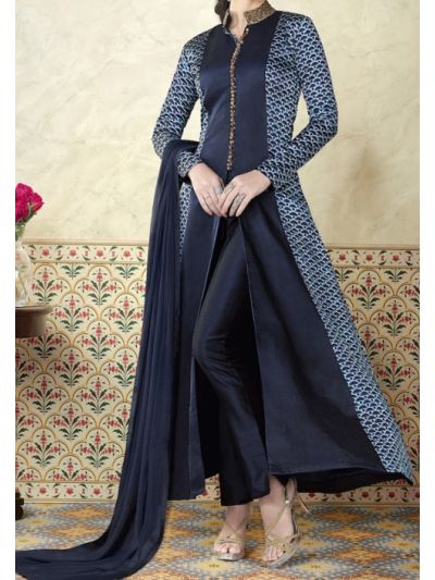 Navy Blue Anarkali Salwar Kameez