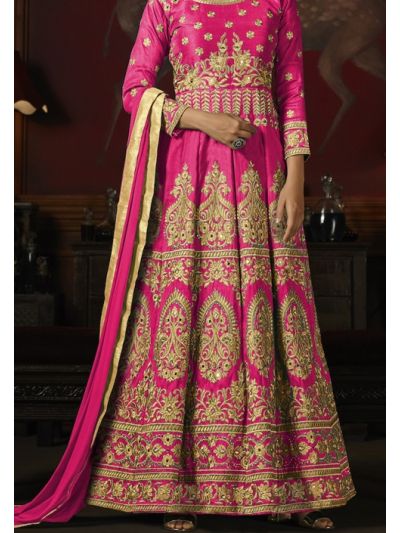 Eye-Catching Pink Traditional Embroidered Salwar Kameez 