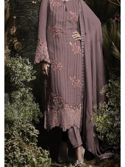 Light Purple Traditional Embroidered Salwar Kameez
