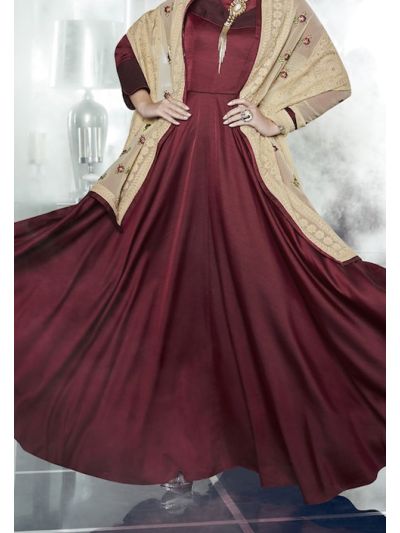 Beautiful Maroon Designer Party Wear Salwar Kameez