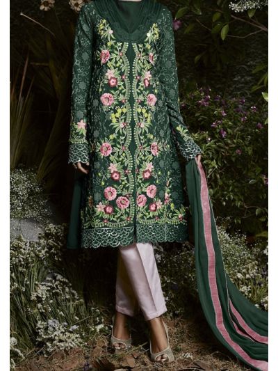 Fantastic Green Georgette Party Wear Salwar Kameez