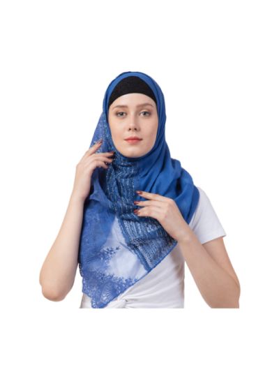 Designer Diamond Studed Hand Work Hijab