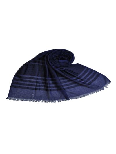 Stripes and Patches Embroidered All Over The Hijab
