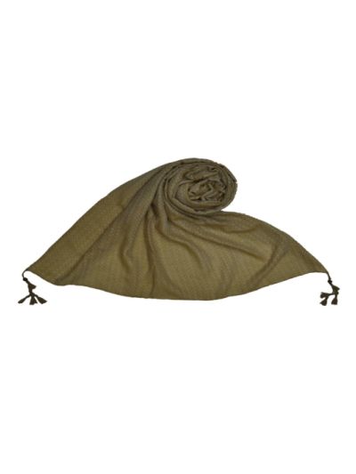 Circular Design All Over The Stole With Fringe's At The Border