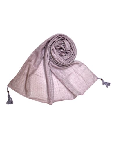 Circular Design All Over The Stole With Fringe's At The Border