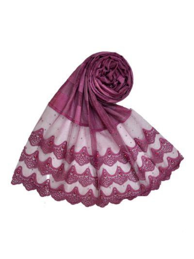 Designer 3 Liner Mountain Design Hijab - Pearl On Every Design