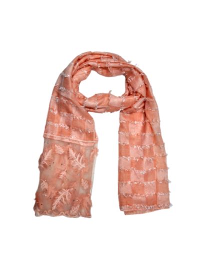 Diamond Studed - Big Leaves On Net - Big Box Multi Design Checkered On The Hijab