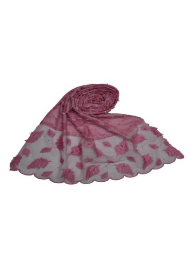 Diamond Studed - Big Leaves On Net - Big Box Multi Design Checkered On The Hijab