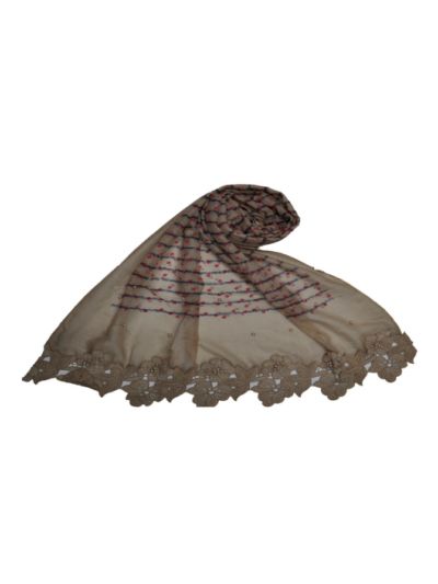 Designer Party Wear Ari Work Hijab - Flower Design and Pearls