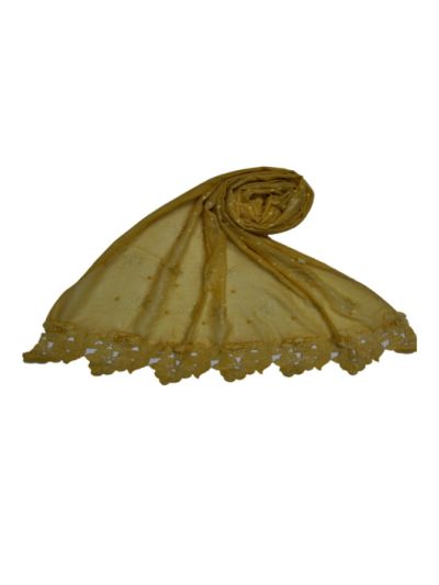 Goldenish Finish Textured All Over The Stole