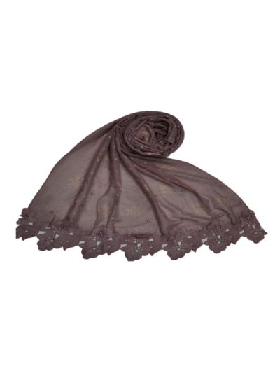 Goldenish Finish Textured All Over The Stole