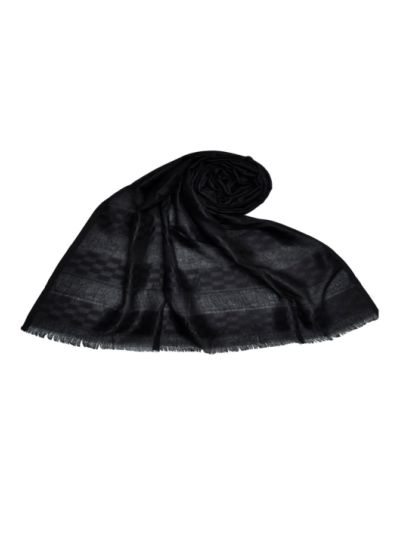 Self Embroidered Design - Stripes and Checkered All Over The Hijab