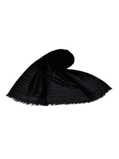 Self Embroidered Design - Stripes and Checkered All Over The Hijab