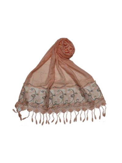 Diamond Box Checkered and Heavy Design On Net and Border With Fringe's