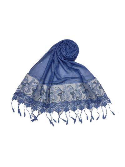 Diamond Box Checkered and Heavy Design On Net and Border With Fringe's