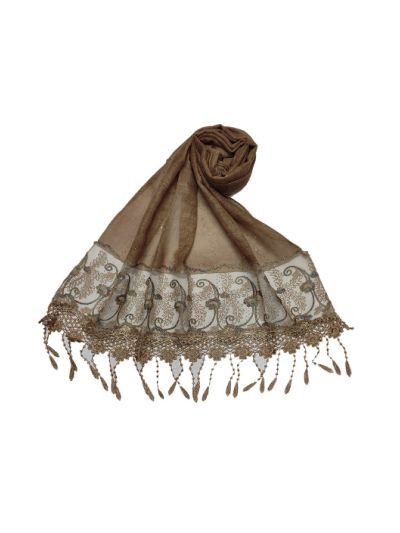 Diamond Box Checkered and Heavy Design On Net and Border With Fringe's