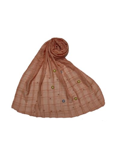 Box Checkered With Moti and Flower Design