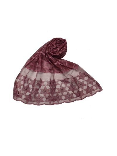 Big Star Design On Net, With Diamonds and Moti Studded Stole