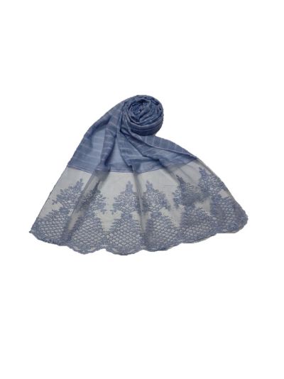 Lamp Design On Scarf With Diamonds Stole