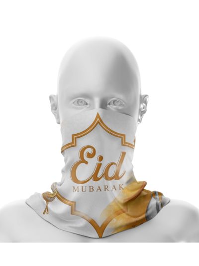 Printed Eid Mubarak Neck Gaiter / Bandana