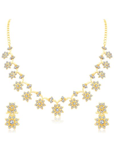 Stylish Gold Plated Collar Necklace set