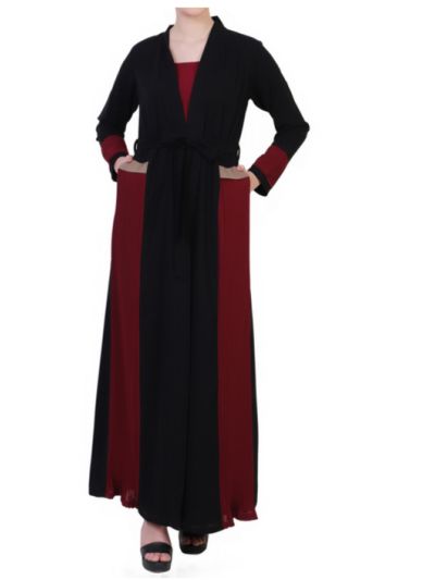 Dress With Attached Shrug And A Belt