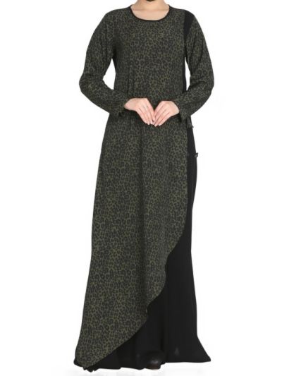 Modest Dress In Animal Print