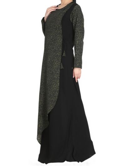 Modest Dress In Animal Print
