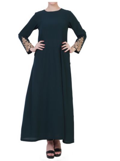 Dress With Chikan Embroidery Work