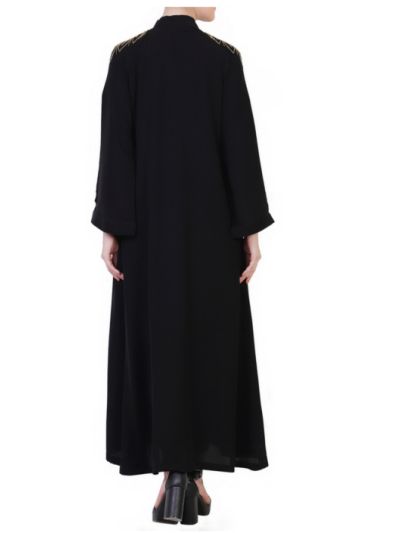 Open Abaya Dress With Hand Embellishments