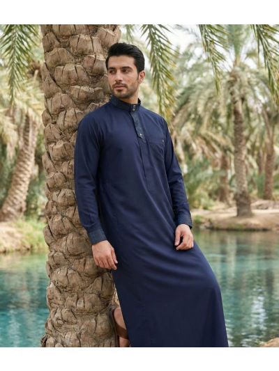 Al Noor Signature Navy Blue Thobe