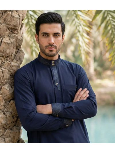 Al Noor Signature Navy Blue Thobe