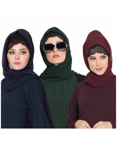 Combo Super Fine Georgette Hijab (Set of 3)