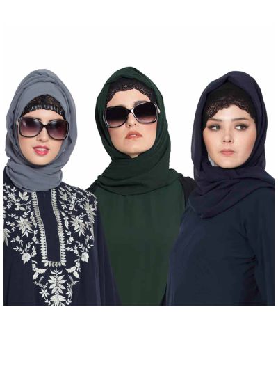 Combo Super Fine Georgette Hijab (Set of 3)