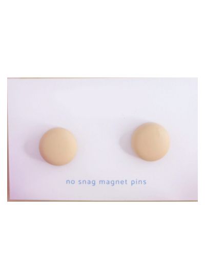 Beige Matte Magnetic Pins (Set Of 2)