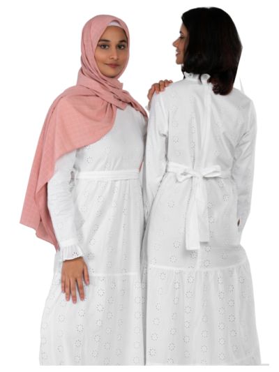 Sabr Schiffli Cotton Dress