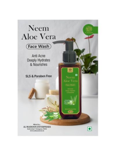 AL MASNOON Neem Aloevera Face Wash For Deeply Hydrates & Nourishes / Sls Paraben Free 100ml (pack of 1)
