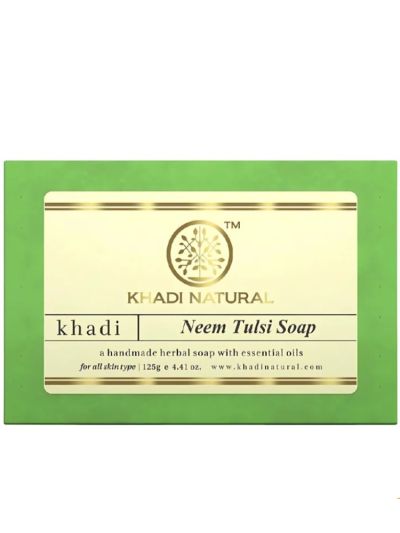 Khadi Natural Neem Tulsi Soap Handmade-125g(Pack Of 2)