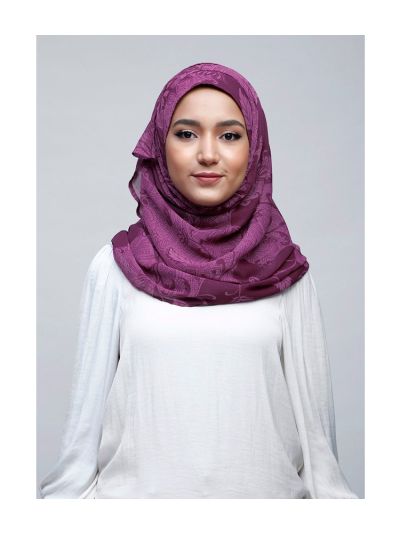 Nelumbo Berry Crinkled Chiffon
