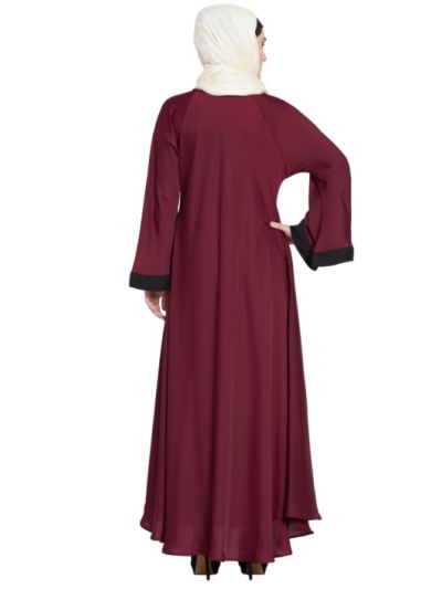 Thread Embroidered Umbrella Nida Abaya