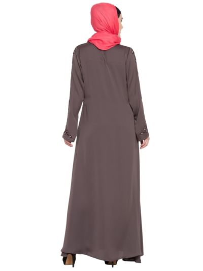Hand Embroidered sleeve A line Nida Abaya